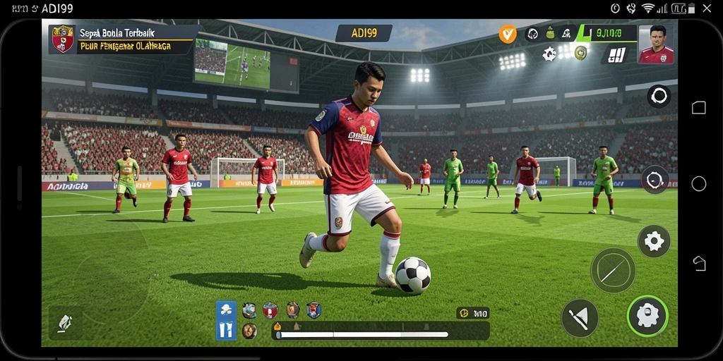 Tampilan gameplay ADI99 yang seru dan mendebarkan dalam pertandingan sepak bola.