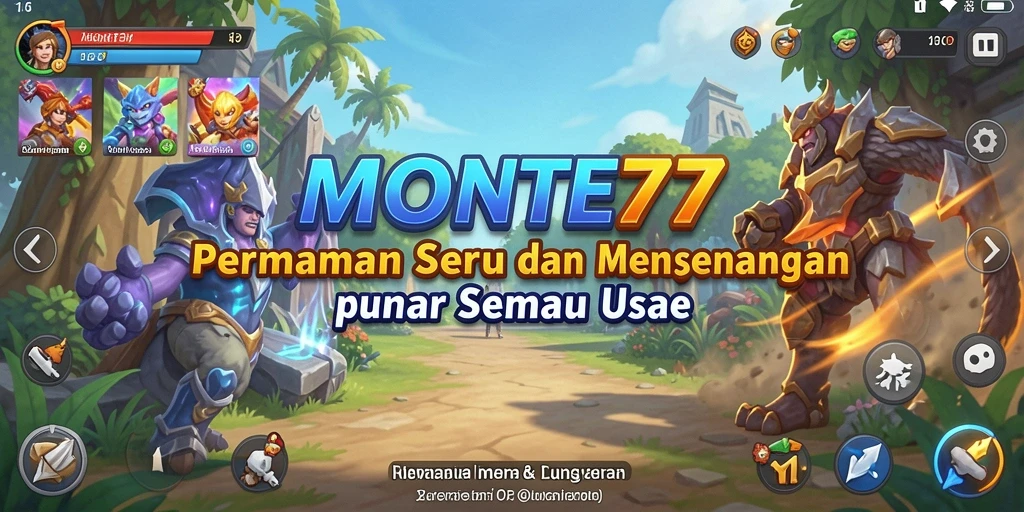 Tampilan gameplay MONTE77 yang seru dan mengasyikkan.