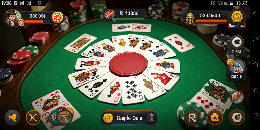 Tampilan gameplay Gaple yang seru dan interaktif di RK88.